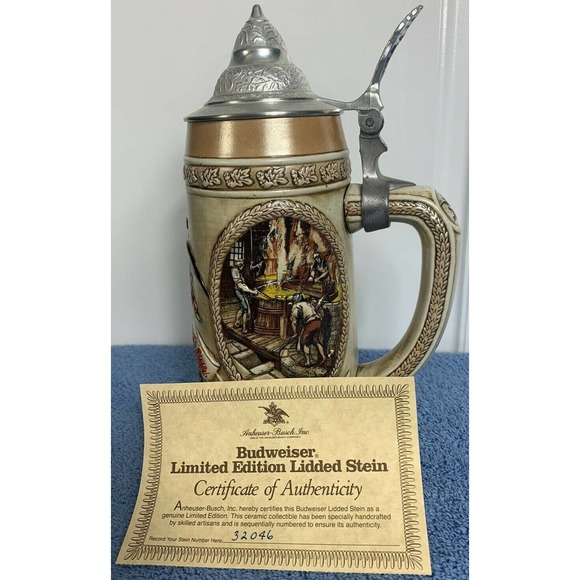 Budweiser Dining Budweiser Anheuser Busch Beer Stein A Series 3246